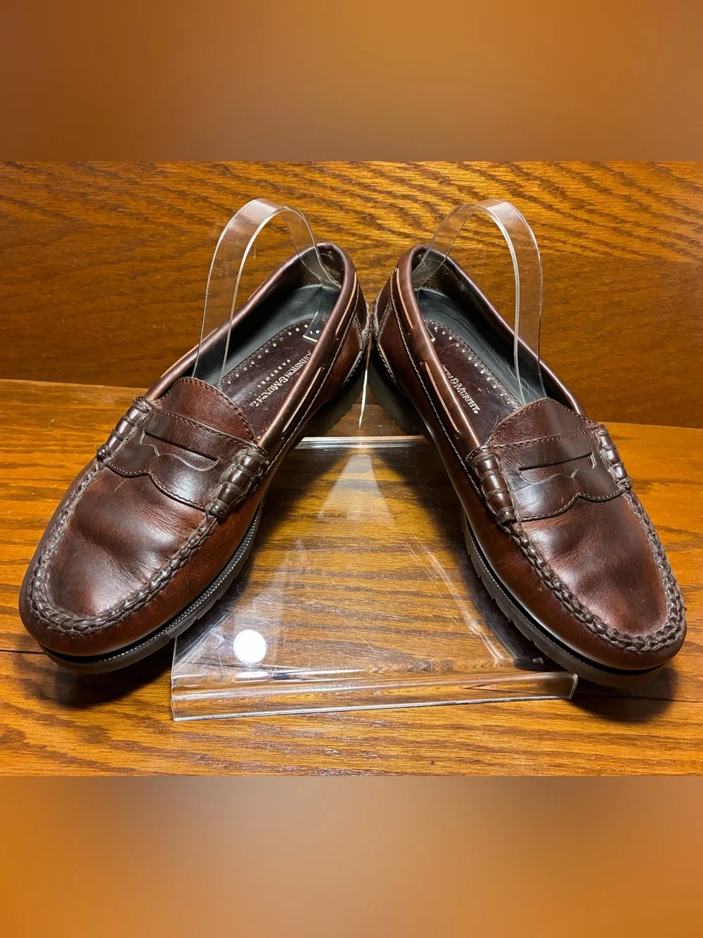 Johnston & Murphy Passport Brown Leather Penny Loafers Men’s Size 8.5